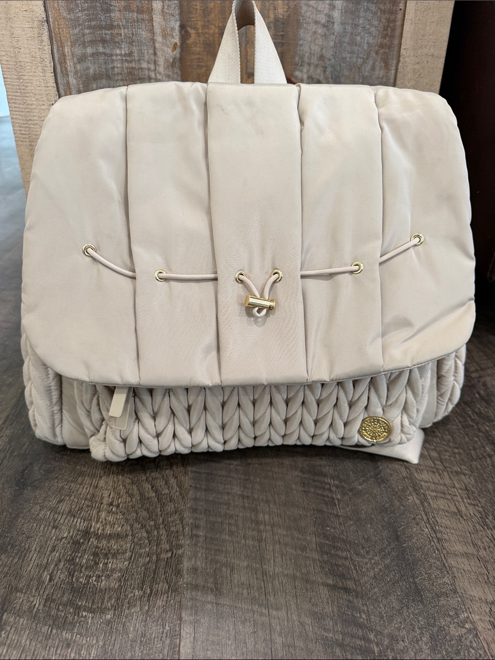Happ tan diaper bag